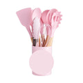 KIT de Cozinha Conjunto com 12 peças Jogo de Utensilios Culinários Cabo de Madeira Antiaderente Envio Rápido para todo Brasil