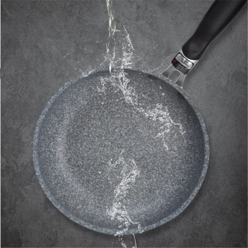 Panela Wok de Pedra Durável – Antiaderente com Revestimento Cerâmico – 28cm – Compatível com Fogão a Gás e Indução