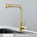 Torneira de Cozinha Retrátil com Misturador – Água Quente e Fria | Aço Inoxidável, Bica Móvel e Spray Duplo