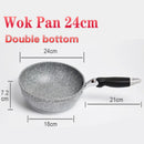 Panela Wok de Pedra Durável – Antiaderente com Revestimento Cerâmico – 28cm – Compatível com Fogão a Gás e Indução
