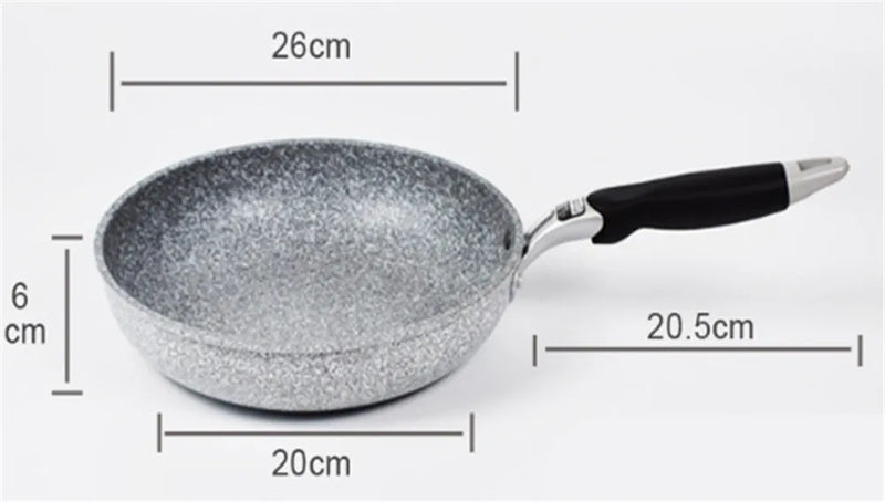 Panela Wok de Pedra Durável – Antiaderente com Revestimento Cerâmico – 28cm – Compatível com Fogão a Gás e Indução