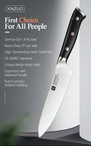 Conjunto de Facas XINZUO 5 Peças – Aço Alemão 1.4116 | Cabo em Madeira de Ébano