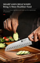 Conjunto de Facas XINZUO 5 Peças – Aço Alemão 1.4116 | Cabo em Madeira de Ébano