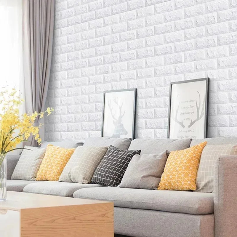 Papel de Parede 3D Autoadesivo Tijolinho – 70cm x 1m | À Prova d’Água e de Impacto