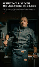 Conjunto de Facas XINZUO 5 Peças – Aço Alemão 1.4116 | Cabo em Madeira de Ébano