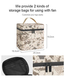 Ventilador Portátil Recarregável 10000mAh – Tripé Dobrável, LED, Power Bank | Uso Interno e Externo