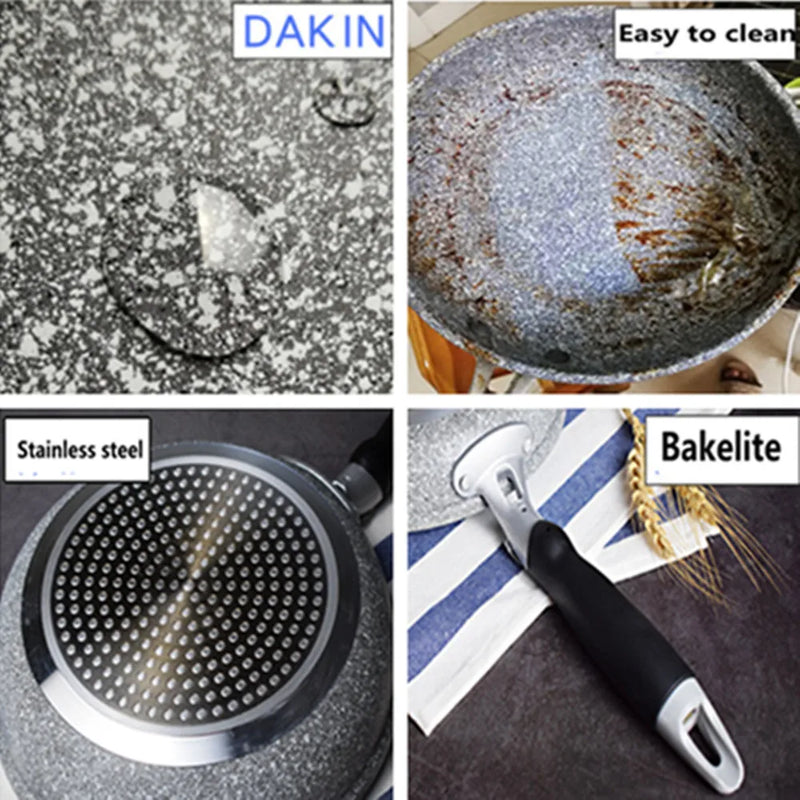 Panela Wok de Pedra Durável – Antiaderente com Revestimento Cerâmico – 28cm – Compatível com Fogão a Gás e Indução
