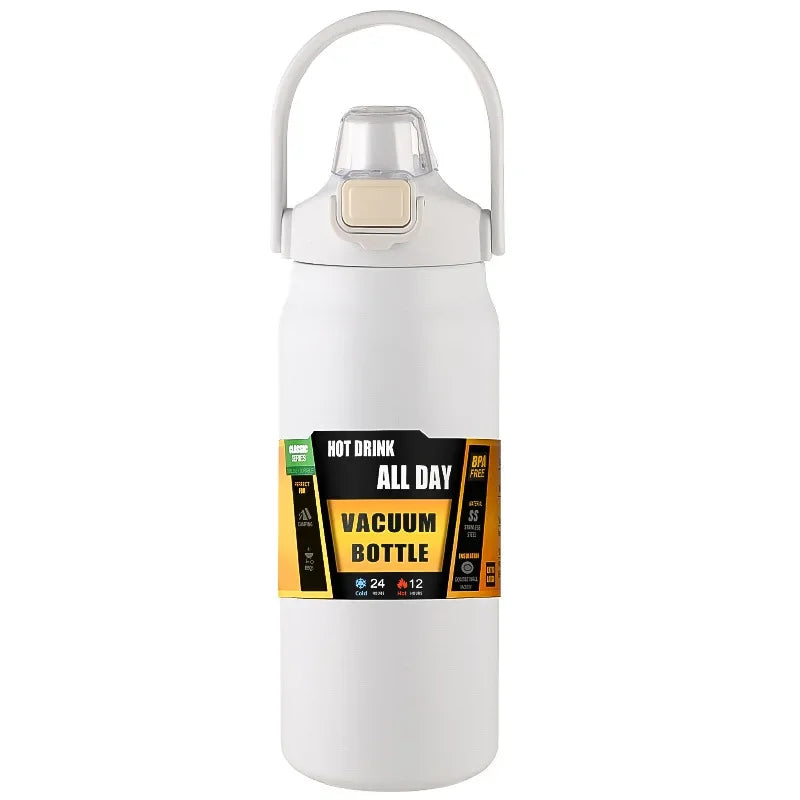 Garrafa Térmica Esportiva com Canudo – Inox 304 | Fria ou Quente por Até 24h