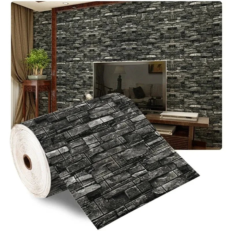 Papel de Parede 3D Autoadesivo Tijolinho – 70cm x 1m | À Prova d’Água e de Impacto