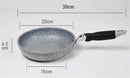 Panela Wok de Pedra Durável – Antiaderente com Revestimento Cerâmico – 28cm – Compatível com Fogão a Gás e Indução