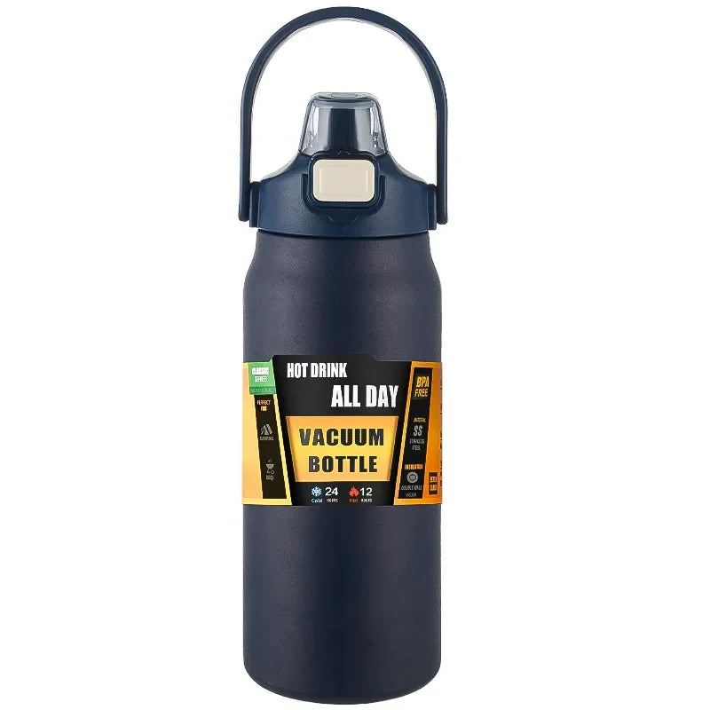 Garrafa Térmica Esportiva com Canudo – Inox 304 | Fria ou Quente por Até 24h