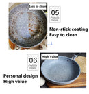 Panela Wok de Pedra Durável – Antiaderente com Revestimento Cerâmico – 28cm – Compatível com Fogão a Gás e Indução