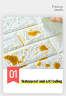 Papel de Parede 3D Autoadesivo Tijolinho – 70cm x 1m | À Prova d’Água e de Impacto