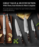 Conjunto de Facas XINZUO 5 Peças – Aço Alemão 1.4116 | Cabo em Madeira de Ébano