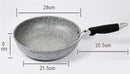 Panela Wok de Pedra Durável – Antiaderente com Revestimento Cerâmico – 28cm – Compatível com Fogão a Gás e Indução