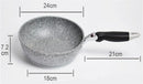 Panela Wok de Pedra Durável – Antiaderente com Revestimento Cerâmico – 28cm – Compatível com Fogão a Gás e Indução