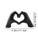 Escultura Decorativa Dourada em Forma de Mão Coração – Estátua Moderna para Sala, Quarto ou Escritório