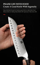 Conjunto de Facas XINZUO 5 Peças – Aço Alemão 1.4116 | Cabo em Madeira de Ébano