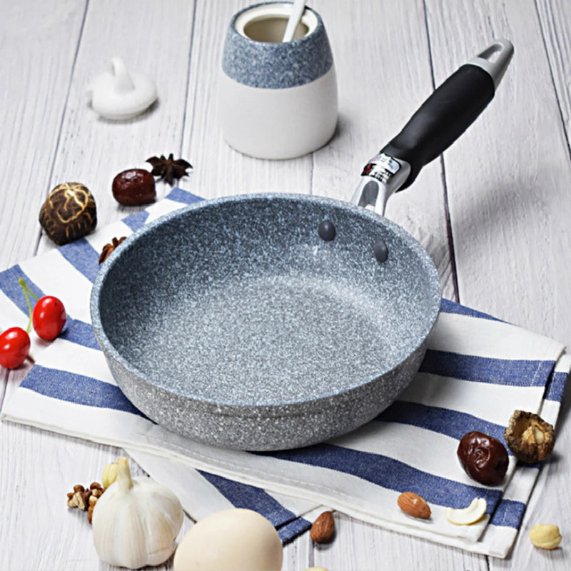 Panela Wok de Pedra Durável – Antiaderente com Revestimento Cerâmico – 28cm – Compatível com Fogão a Gás e Indução