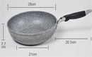 Panela Wok de Pedra Durável – Antiaderente com Revestimento Cerâmico – 28cm – Compatível com Fogão a Gás e Indução