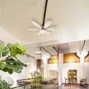 Ventilador de Teto E27 com Lâmpada LED Ajustável – 60W Bivolt Branco