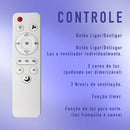 Ventilador de Teto E27 com Lâmpada LED Ajustável – 60W Bivolt Branco