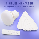 Ventilador de Teto E27 com Lâmpada LED Ajustável – 60W Bivolt Branco