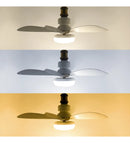 Ventilador de Teto E27 com Lâmpada LED Ajustável – 60W Bivolt Branco